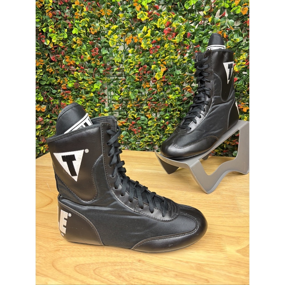 Title Boxing Speed Flex Encore Mid Top Boxing Shoes Black White Men's 5 EUR 37.5